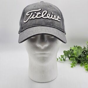 Titleist Golf Hat Men's Gray Adjustable Performance‎ Cap Moisture Wicking